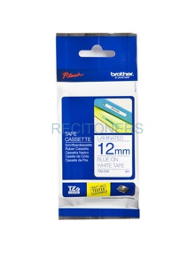 BROTHER CINTA ROTULADORA LAMINADA TEXTO AZUL SOBRE BLANCO - 12MMX8M