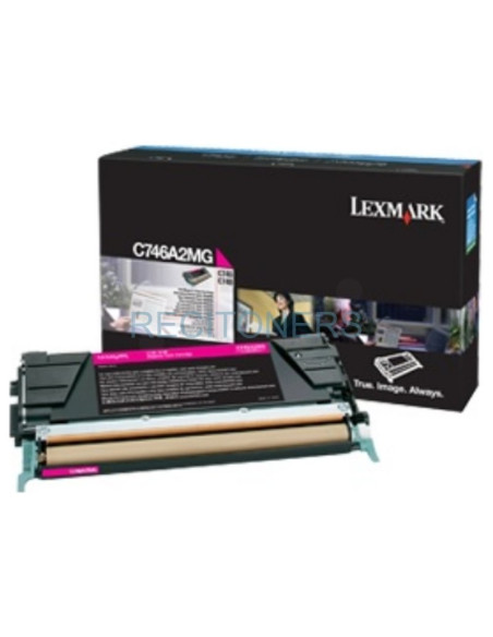 LEXMARK TONER LASER MAGENTA 7.000 PAGINAS CORPORATIVO C/746DN/746DTN/746N/748DE/748DTE/748E