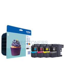 BROTHER Pack cartuchos Negro, Cian, Magenta y Amarillo MFC-J4410DW/MFC-J4510DW, 600 pag