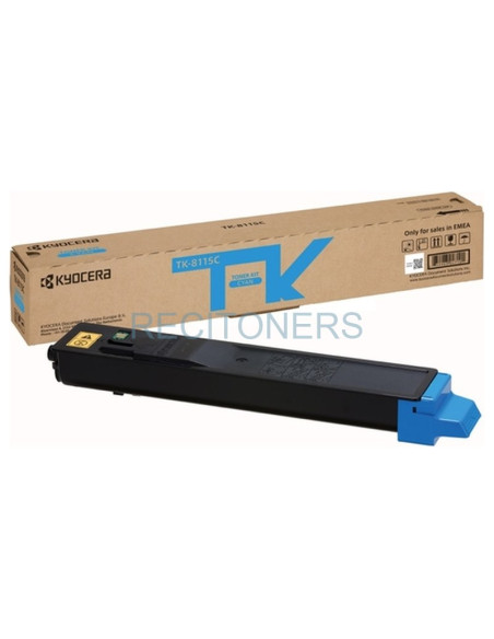 KYOCERA M8124/M8130 CARTUCHO DE TÓNER CYAN(1T02P3CNL0, TK-8115C)6.000 COPIAS