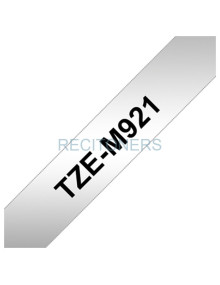 BROTHER CINTA ROTULADORA LAMINADA METALICA TEXTO NEGRO SOBRE PLATA MATE - 9MMX8M