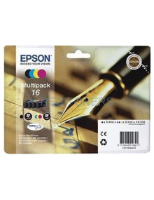 Cartucho de tinta C13T16264012 EPSON - EPSON CARTUCHO NEGRO/TRICOLOR PACK 4 WF-2010W/2510WF/2520NF/2530WF/2540WF