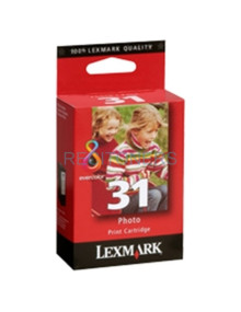 LEXMARK CARTUCHO FOTO Nº31 135 FOTOS 10X15 SERIES P/900/4300/6200/6300 Z/800/1400 LEXMARK Z/2320/2420/2650/3650/4650 MULTIFUNCIO