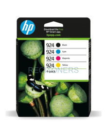 HP 924 Pack de 4 Cartuchos de Tinta Original Negro, Amarillo, Magenta y Cyan - 6C3Z1NE 2
