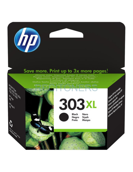 Cartucho de tinta T6N04AELS1 HP - HP Envy Photo 6230,7130,7134,7830 Cartucho nº303XL Negro