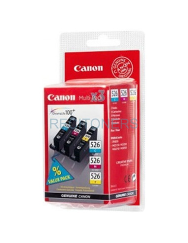CANON CARTUCHO TRICOLOR CLI526C/M/Y PACK 3 CLI-/526 SERIES MG-/5250 IP/4850/4950 IX/6550