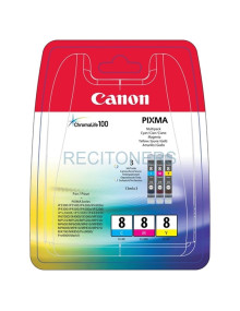 CANON CARTUCHO TRICOLOR CLI8 C/M/Y PACK 3 CLI-8 SERIES