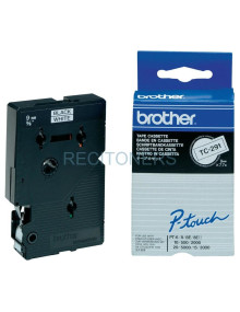 Toner TC291 BROTHER - BROTHER CINTA ROTULADORA LAMINADA TEXTO NEGRO SOBRE BLANCO DE 9MMX7,7M
