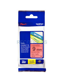 Papeleria TZE421 BROTHER - BROTHER CINTA ROTULADORA LAMINADA TEXTO NEGRO SOBRE ROJO - 9MMX8M
