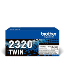 BROTHER pack de 2 cartuchos deToner negro de larga duracion tn2320twin/TN2320TWIN
