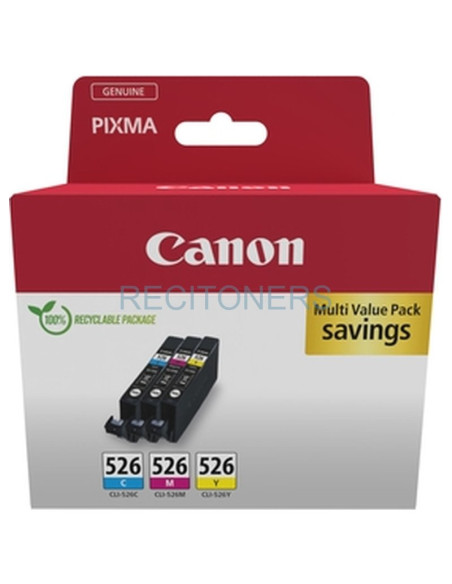CANON Pack 3 colores CLI526CMY MULTI ECOPACK carton