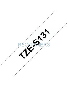Toner TZES131 BROTHER - BROTHER CINTA ROTULADORA LAMINADA SUPER ADHESIVA TEXTO NEGRO SOBRE TRANSPARENTE - 12MMX8M