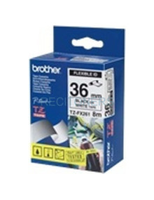 BROTHER Cinta laminada Blanco / negro (Flexibles) 36mm