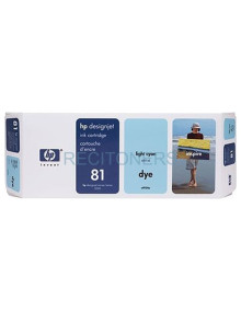 Cartucho de tinta C4934A HP - HP CARTUCHO GF CIAN CLARO Nº81 680ML DESINGJET/5000/5000PS/5500/5500PS