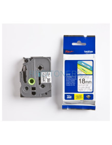 Papeleria TZe141 BROTHER - BROTHER CINTA ROTULADORA LAMINADA TEXTO NEGRO SOBRE TRANSPARENTE - 18MMX8M