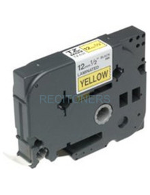 Papeleria TZE631 BROTHER - BROTHER CINTA ROTULADORA LAMINADA TEXTO NEGRO SOBRE AMARILLO - 12MMX8M