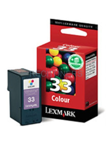 Cartucho de tinta 18CX033E LEXMARK - LEXMARK CARTUCHO TRICOLOR Nº33 SERIES P/310/450/910/4300/6200/6300 SERIE Z/800 MULTIFUNCION