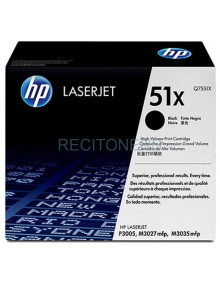 Toner Q7551X HP - HP TONER NEGRO 13.000 PAG. LASERJET/MFP M3027/MFP M3035/MFP M3035XS/P3005/P3005X