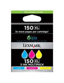 Lexmark Pack 3 cartuchos color (CMY) Alto Rendimiento Retornables 150XL
