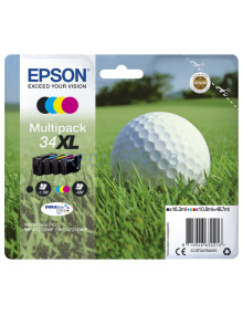 Epson Golf ball Multipack 4-colours 34 XL Black/Std. CMY DURABrite Ultra Ink Negro 2