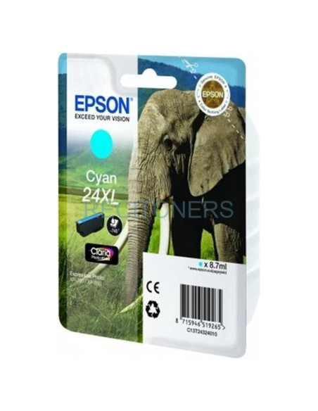 Cartucho de tinta C13T24324012 EPSON - Epson Claria Photo HD Ink Cartucho Cian 24XL Expression Photo XP-760/950