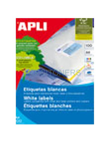 Papeleria 01289 APLI - ETIQUETAS APLI 01289 105X48 POLIV. 100A4 1200UD.