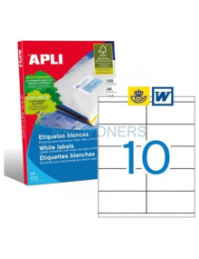 Papeleria 01278 APLI - Etiquetas Apli 01278 105x57 poliv. 100A4 1.000 ud.