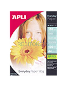 Papeleria 11475 APLI - Apli Papel Glossy Everyday 100A4 180g, inkjet brillante
