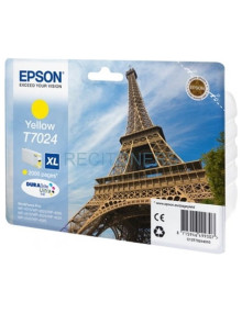 Cartucho de tinta C13T70244010 EPSON - EPSON CARTUCHO AMARILLO XL 2.000 PAG. WORKFORCE PRO WP-/4000/4500/4545DTWF/4525DNF/4015DN