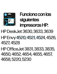 HP Cartucho de tinta original 302 negro 2