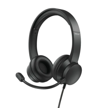 Trust HS-200 Auriculares Alámbrico Diadema Oficina/Centro de llamadas USB tipo A Negro