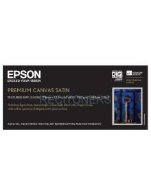 Papeleria C13S041848 EPSON - Epson GF Papel Premium Canvas Satin, 44”” x 12.2m, 350g/m2