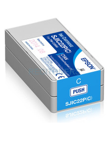 Epson SJIC22P(C): Ink cartridge for ColorWorks C3500 (Cyan) Cian