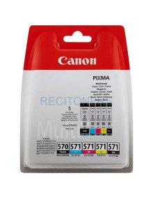 Cartucho de tinta 0386C005 CANON - CANON Cartucho de tinta Canon CLI-571 - Negro, Cián, Magenta, Amarillo - Tinta - 4 / Blister 