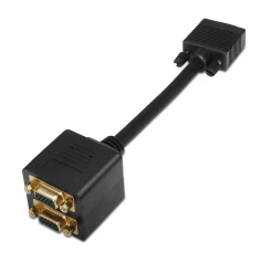 AISENS A113-0080 cambiador de género para cable D-sub HDB15 2x D-sub HDB15 Negro