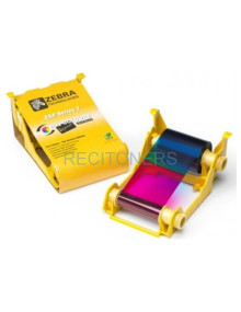 Cinta Matricial 800033-340 ZEBRA TECHNOLOGIES - Zebra Ribbon CMYKO 4 colores para Impresoras de Tarjetas Plasticas Zebra ZXP3 - 