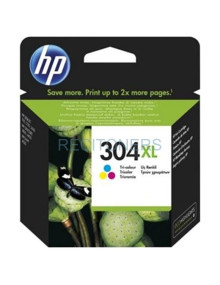 Cartucho de tinta N9K07AE HP - Cartucho HP nº304XL Tri-color