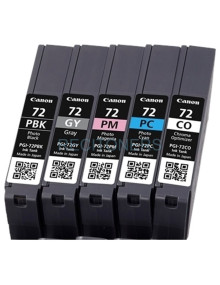 CANON CARTUCHO PGI72 PACK COLORES PBK/GY/PM/PC/CO PRIXMA PRO-10 (Gris, Photo black, Photo cyan, Photo magenta, optimizador) 2