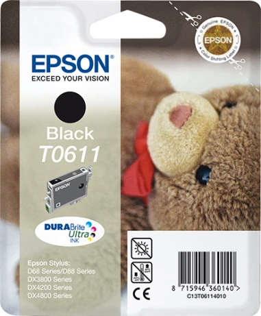 Epson Teddybear Cartucho T0611 negro