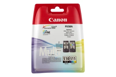 Canon PG-510/CL-511 cartucho de tinta 2 pieza(s) Original Rendimiento estándar Negro, Cian, Magenta, Amarillo