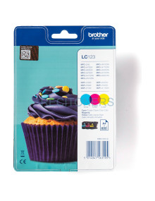 Brother LC123RBWBP cartucho de tinta 3 pieza(s) Original Cian, Magenta, Amarillo 2