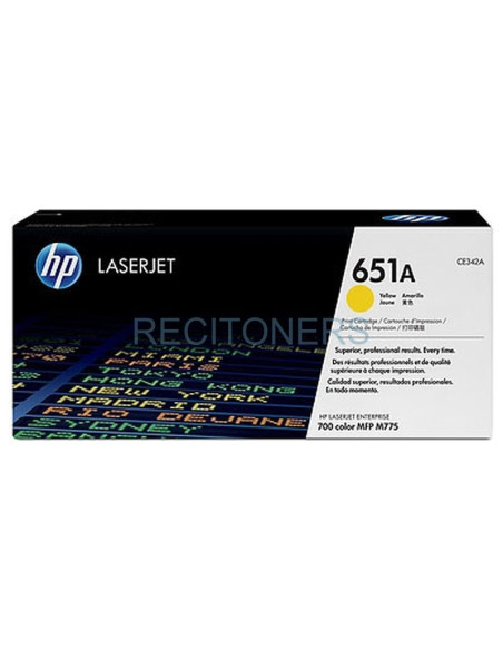 HP TONER AMARILLO 651A 16.000 PÁGINAS LS ENTERPRISE/700 COLOR MFP/M775