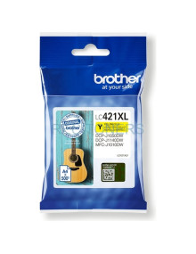 BROTHER Cartucho de tinta amarillo de larga duracion LC421XLY para DCP-J1050DW / DCP-J1140DW / MFC-J