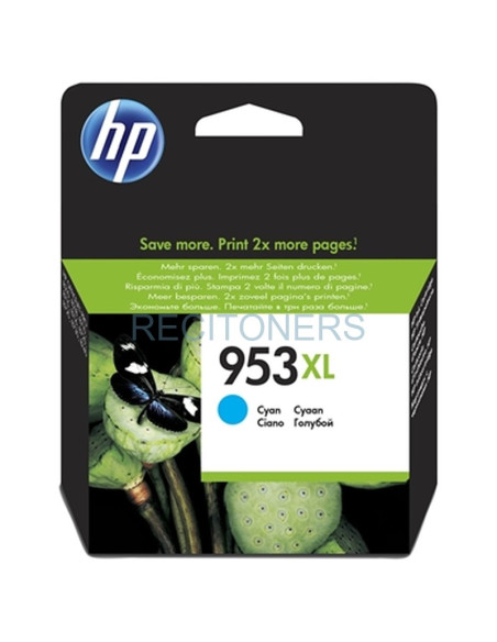 Cartucho de tinta F6U16AE HP - HP Oficejet Pro 8710/8720/8730/8740 Cartucho Cian nº953XL