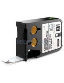 Papeleria 1868705 DYMO - Cinta de vinilo, XTL, 21mm x 39mm, 150 etiquetas, negro sobre blanco