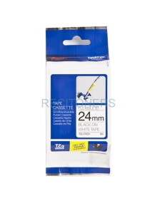 Papeleria TZeFX251 BROTHER - BROTHER CINTA ROTULADORA LAMINADA FLEXIBLE TEXTO NEGRO SOBRE BLANCO - 24MMX8M