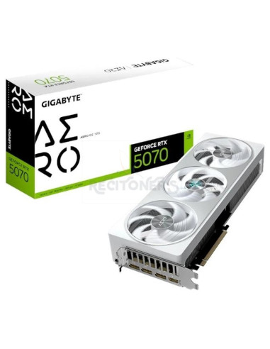 Tarjeta grafica GIGABYTE GV-N5070AERO OC-12GD - Gigabyte VGA NVIDIA RTX 5070 Aero OC 12GB DDR7