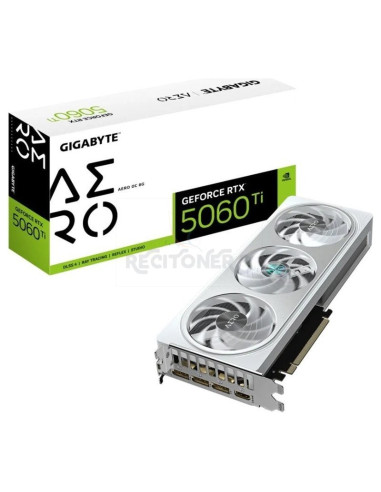 Tarjeta grafica GIGABYTE GIG-GF RTX5060TI AER OC 8G - Tarjeta Gráfica Gigabyte GeForce RTX 5060 Ti AERO OC/ 8GB GDDR7