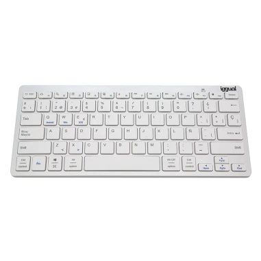 iggual TKL-BK teclado Bluetooth QWERTY Español Plata