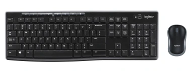 Logitech Wireless Combo MK270 teclado Ratón incluido USB QWERTY Inglés del Reino Unido Negro